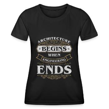 Ingenieur Entwurf Architekturbüro - Frauen Funktions-T-Shirt - Schwarz - Vorne - AI Model Female 172 light (172cm)