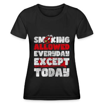 À la recherche du gagnant Discipline Ne pas fumer - T-shirt sport Femme - noir - Devant - AI Model Female 172 light (172cm)