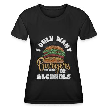 Dépendance sans drogue Nouvelle vie propre - T-shirt sport Femme - noir - Devant - AI Model Female 172 light (172cm)
