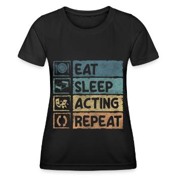 Theater Episch Regie Broadway - Frauen Funktions-T-Shirt - Schwarz - Vorne - AI Model Female 172 light (172cm)
