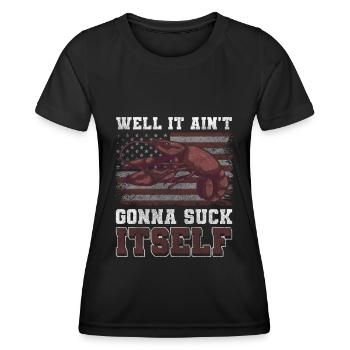 Buffet Restaurant Menu - T-shirt sport Femme - noir - Devant - AI Model Female 172 light (172cm)