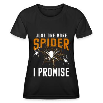 Spinnennetz Halloween Biss - Frauen Funktions-T-Shirt - Schwarz - Vorne - AI Model Female 172 light (172cm)