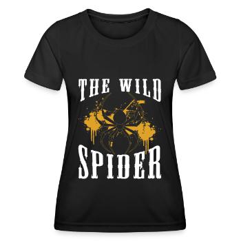 Cobweb, Nature, Fishnet, Silk Threads - Women's Functional T-Shirt - black - Front - AI Model Female 172 light (172cm)