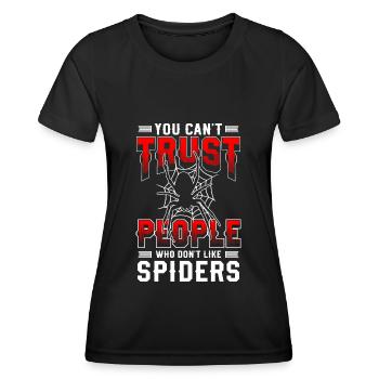 Araignées Nature Arachnides - T-shirt sport Femme - noir - Devant - AI Model Female 172 light (172cm)