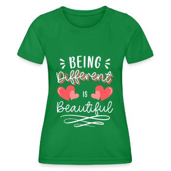 Anders Stolz Andersartig - Frauen Funktions-T-Shirt - Kelly Green - Vorne - AI Model Female 172 dark (172cm)