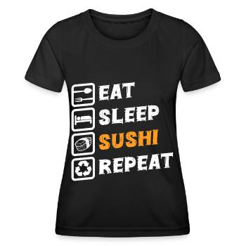 Japanisch Essen Lieblingsessen - Frauen Funktions-T-Shirt - Schwarz - Vorne - AI Model Female 172 light (172cm)