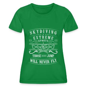 Parachutist Airplane Freefall Sport - Women's Functional T-Shirt - kelly green - Front - AI Model Female 172 dark (172cm)