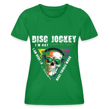 DJ Techno Party - Women's Functional T-Shirt - kelly green - Front - AI Model Female 172 dark (172cm)