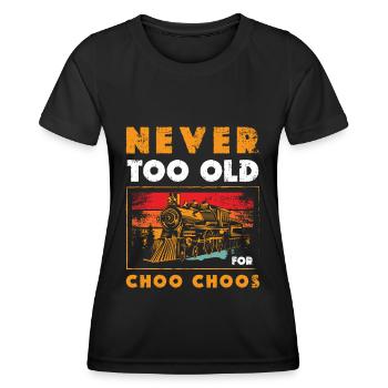 Conducteur de train Trains Passion - T-shirt sport Femme - noir - Devant - AI Model Female 172 light (172cm)