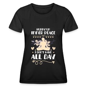 Yoga Healing Namaste Mindfulness - Women's Functional T-Shirt - black - Front - AI Model Female 172 light (172cm)