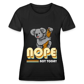 Eucalyptus Animal Australie - T-shirt sport Femme - noir - Devant - AI Model Female 172 light (172cm)