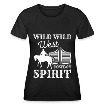 Wild West Horse America Lasso - Women's Functional T-Shirt - black - Front - AI Model Female 172 light (172cm)
