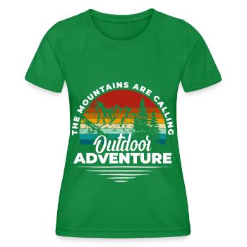 Bergsteiger Kletterer Sportklettern Outdoor - Frauen Funktions-T-Shirt - Kelly Green - Vorne - AI Model Female 172 dark (172cm)