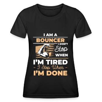Sicherheitsdienst Bodyguard Breit - Frauen Funktions-T-Shirt - Schwarz - Vorne - AI Model Female 172 light (172cm)