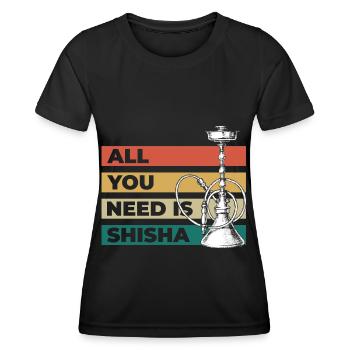 Sisha Smoke Chillig Oriental - T-shirt sport Femme - noir - Devant - AI Model Female 172 light (172cm)