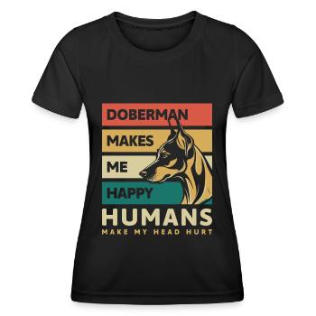 Wachhund Hundebesitzer Beschützer Schutzdienst - Frauen Funktions-T-Shirt - Schwarz - Vorne - AI Model Female 172 light (172cm)