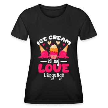 Eis Süß Nachtisch - Frauen Funktions-T-Shirt - Schwarz - Vorne - AI Model Female 172 light (172cm)
