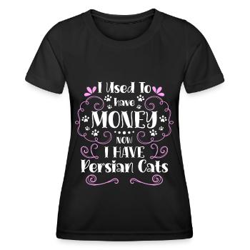 Cat House Tiger Cat Mom - Women's Functional T-Shirt - black - Front - AI Model Female 172 light (172cm)