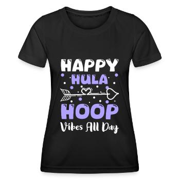 Hulahoop Minceur Fun - T-shirt sport Femme - noir - Devant - AI Model Female 172 light (172cm)