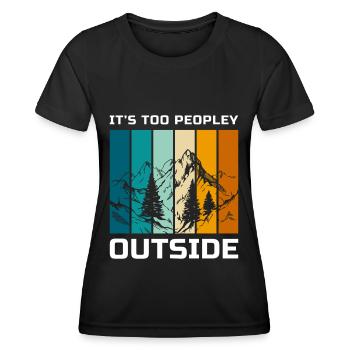 Des gens timides et solitaires - T-shirt sport Femme - noir - Devant - AI Model Female 172 light (172cm)