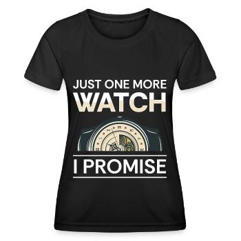 Mouvement des amateurs de montres Collector Swiss - T-shirt sport Femme - noir - Devant - AI Model Female 172 light (172cm)