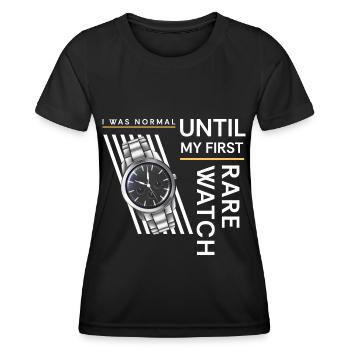 Watch Lovers Time Montre de luxe suisse - T-shirt sport Femme - noir - Devant - AI Model Female 172 light (172cm)