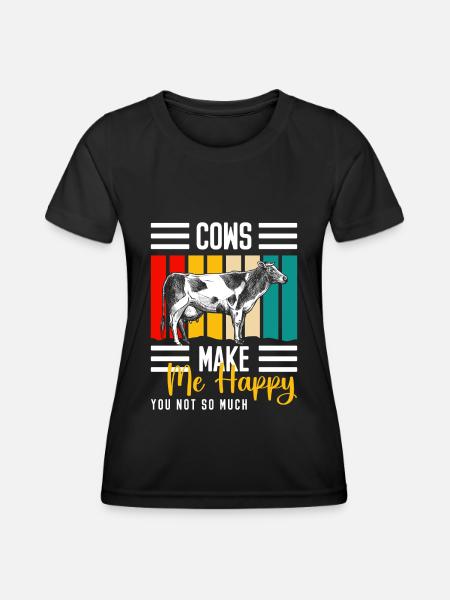 Kuh Landwirtin - Funktionsshirt til damer - sort
