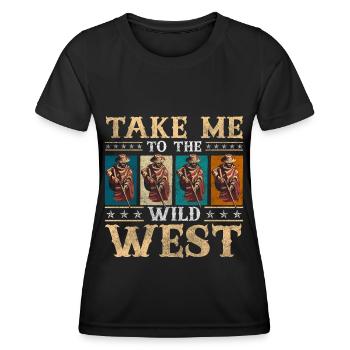 Western Liberty Rodeo Texas - T-shirt sport Femme - noir - Devant - AI Model Female 172 light (172cm)