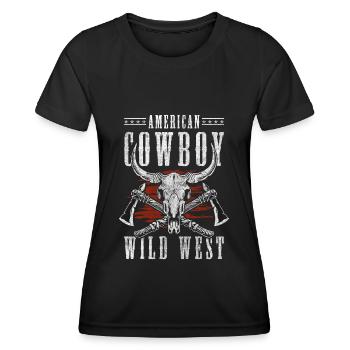 Cowboy Law Western Master Texas - Women's Functional T-Shirt - black - Front - AI Model Female 172 light (172cm)