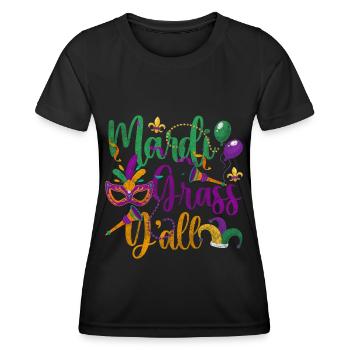 Parade Party Bunt Perlen - Frauen Funktions-T-Shirt - Schwarz - Vorne - AI Model Female 172 light (172cm)