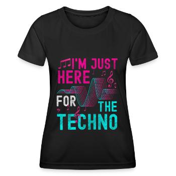 Techno Electro Dancing Jumpstyle - Women's Functional T-Shirt - black - Front - AI Model Female 172 light (172cm)