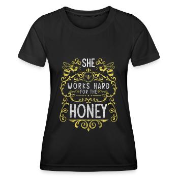 Bee Breeder World Saver Summer - Women's Functional T-Shirt - black - Front - AI Model Female 172 light (172cm)