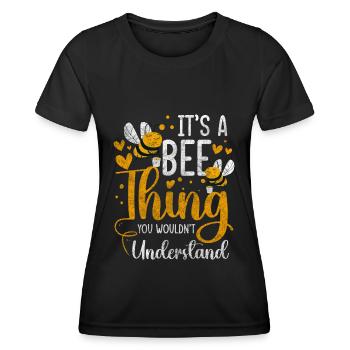 Honey Natural Flower Meadow - Women's Functional T-Shirt - black - Front - AI Model Female 172 light (172cm)