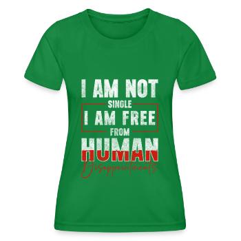 Relation célibataire humain - T-shirt sport Femme - vert - Devant - AI Model Female 172 dark (172cm)