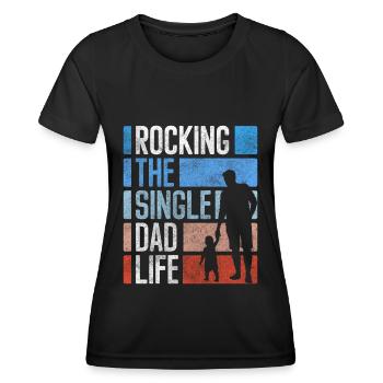 Single Relationship Status Humor - Women's Functional T-Shirt - black - Front - AI Model Female 172 light (172cm)