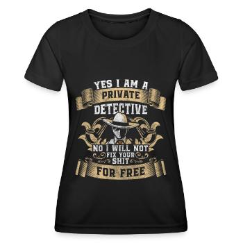 Schnüffler Hinweis Fährte Polizei - Frauen Funktions-T-Shirt - Schwarz - Vorne - AI Model Female 172 light (172cm)