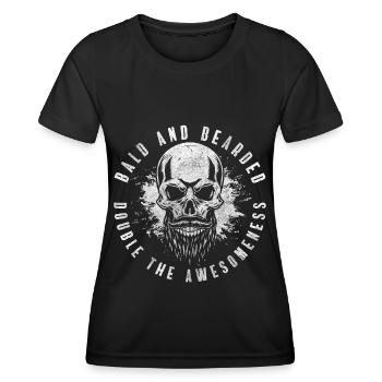 Haarlos Alter Platte Männerproblem - Frauen Funktions-T-Shirt - Schwarz - Vorne - AI Model Female 172 light (172cm)