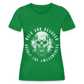 Haarlos Alter Platte Männerproblem - Frauen Funktions-T-Shirt - Kelly Green - Vorne - AI Model Female 172 dark (172cm)