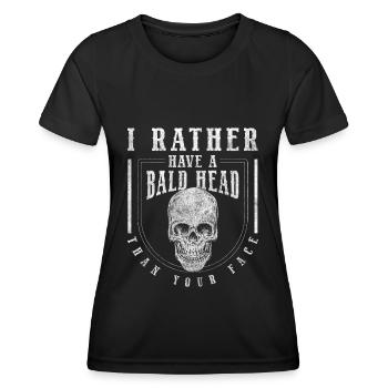Frisur Alter Platte Haar - Frauen Funktions-T-Shirt - Schwarz - Vorne - AI Model Female 172 light (172cm)