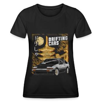 Auto Motorsport Turbo Flitzer - Frauen Funktions-T-Shirt - Schwarz - Vorne - AI Model Female 172 light (172cm)