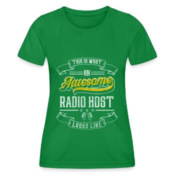 Fréquence vocale de l’émission de radio - T-shirt sport Femme - vert - Devant - AI Model Female 172 dark (172cm)