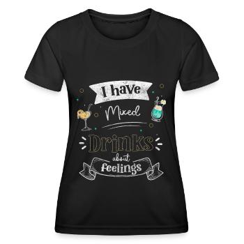 Bartender Beer Drinker Gin - Women's Functional T-Shirt - black - Front - AI Model Female 172 light (172cm)