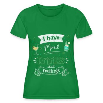 Bartender Beer Drinker Gin - Women's Functional T-Shirt - kelly green - Front - AI Model Female 172 dark (172cm)