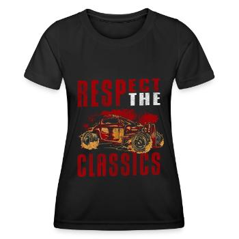 Classic Original Motor Sports Car - Women's Functional T-Shirt - black - Front - AI Model Female 172 light (172cm)