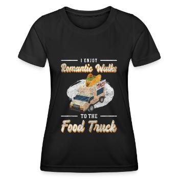 Camion de restauration rapide du festival de la restauration - T-shirt sport Femme - noir - Devant - AI Model Female 172 light (172cm)