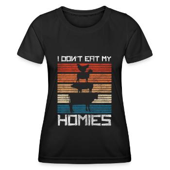 Vegan Lebensweise Einstellung Ethik - Frauen Funktions-T-Shirt - Schwarz - Vorne - AI Model Female 172 light (172cm)
