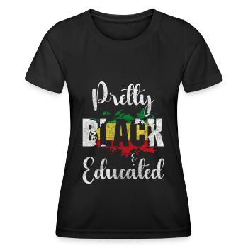 Afrika Serengeti Naturschutz Elefant - Frauen Funktions-T-Shirt - Schwarz - Vorne - AI Model Female 172 light (172cm)