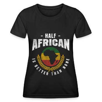 Kultur Steppe Naturschutz Giraffe - Frauen Funktions-T-Shirt - Schwarz - Vorne - AI Model Female 172 light (172cm)