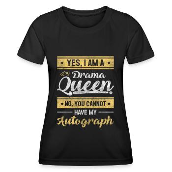 Drama Theater Mrs. Trouble - Women's Functional T-Shirt - black - Front - AI Model Female 172 light (172cm)