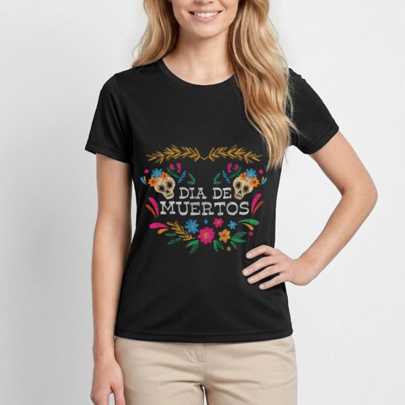 Mexico Solid Skeleton Women's Functional T-Shirt
